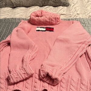 Tommy Hilfiger Pink Turtleneck Sweater